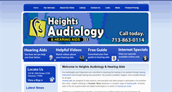Desktop Screenshot of heightsaudiology.com